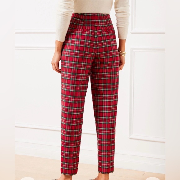 Talbots Pants - NEW TALBOTS TAPERED ANKLE WOOL BLEND PANTS APPLE CIDER PLAID TARTAN PLAID SZ 6